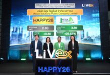HAPPY26 เริ่มซื้อขายในตลาดหลักทรัพย์ไลฟ์เอ็กซ์เช้นจ์ (LiVEx) วันแรก